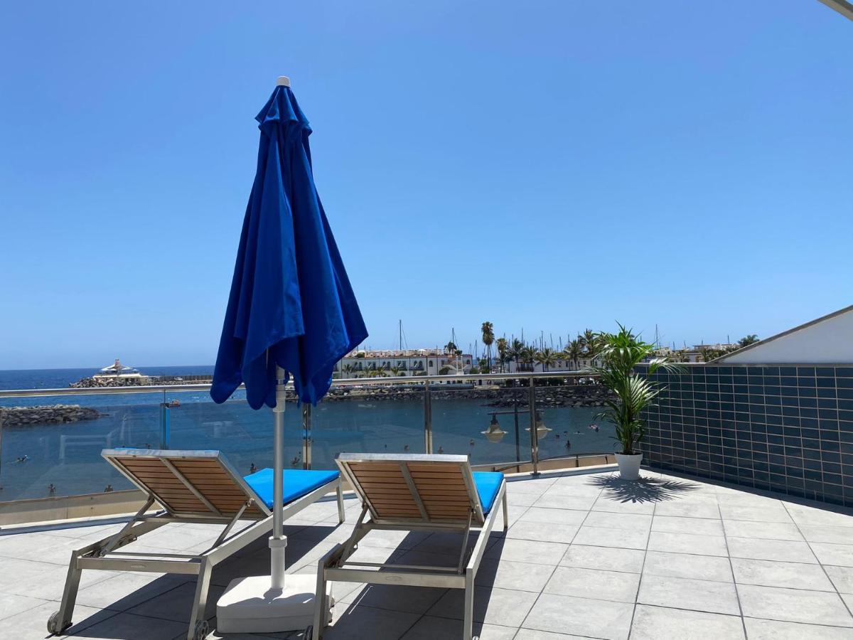 Billy'S Beachfront Apartment With Pool Access Puerto De Mogan Exteriör bild